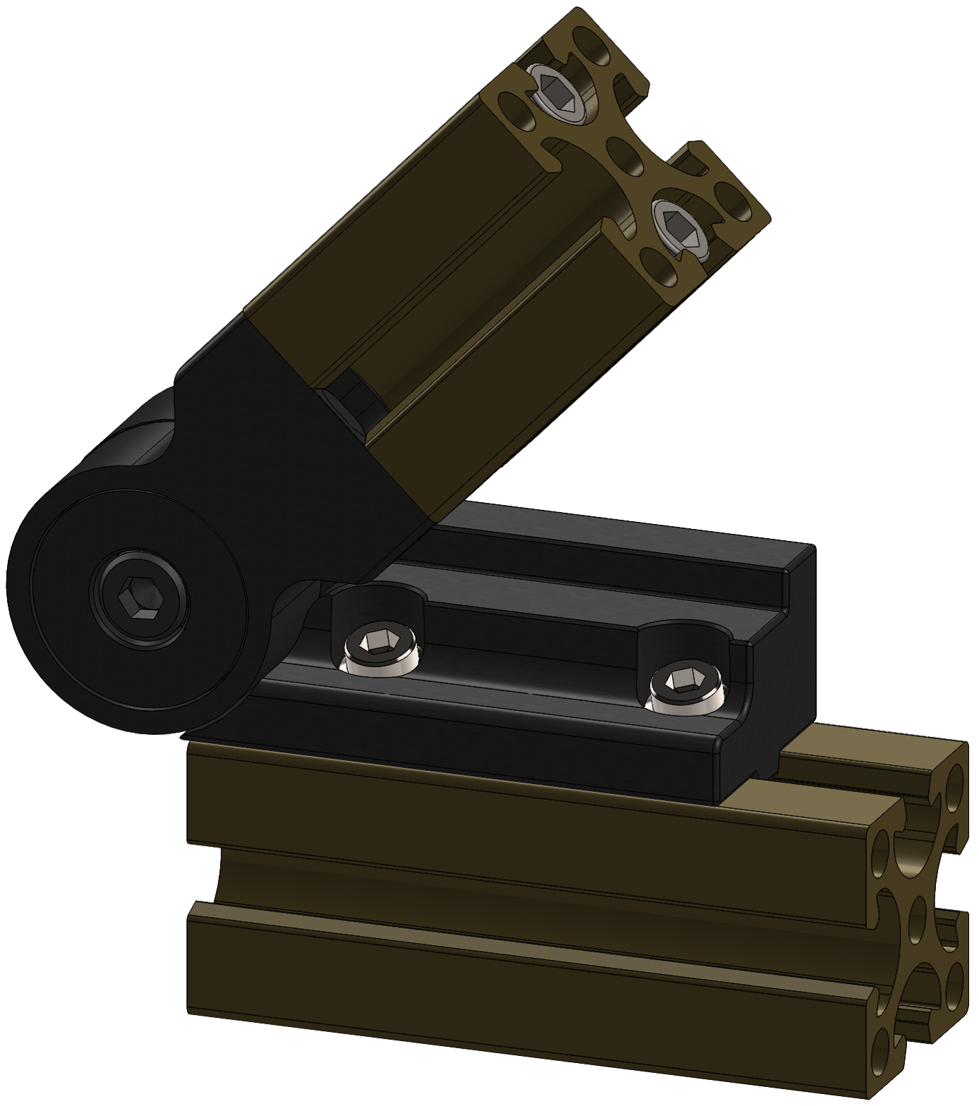 40mm Adjustable Angle Bracket Offset Profile to End Mount Kit